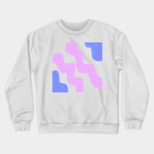 Pink blue watercolor abstract handpainted art Crewneck Sweatshirt